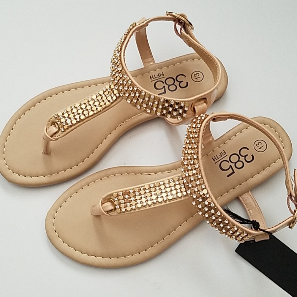 385 Fifth Tan Girls Sandal